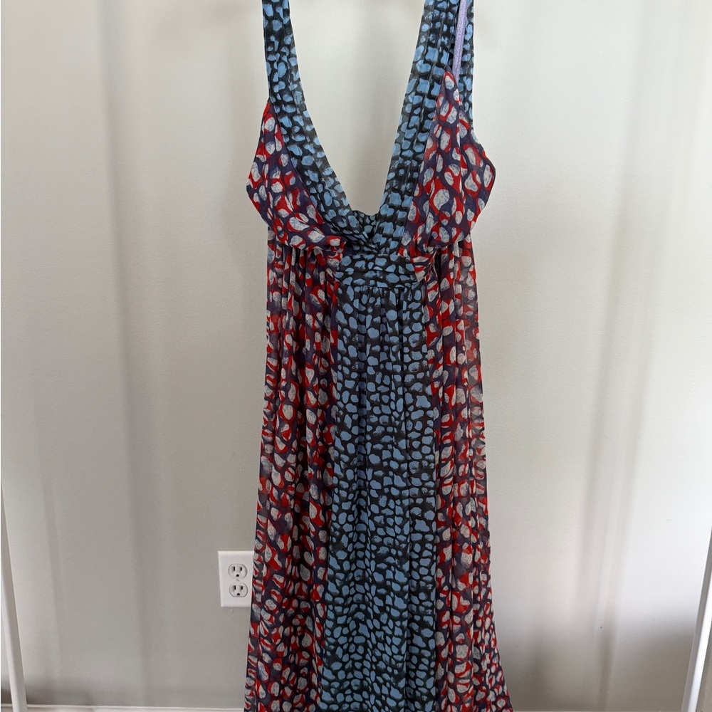 1. Moda International Multicolor Patterned Maxi Dress